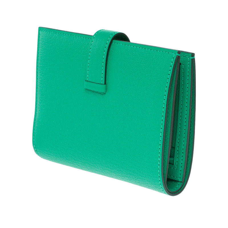 Accessoire Hermes Bearn En Cuir Vert - 102300 Mint Green