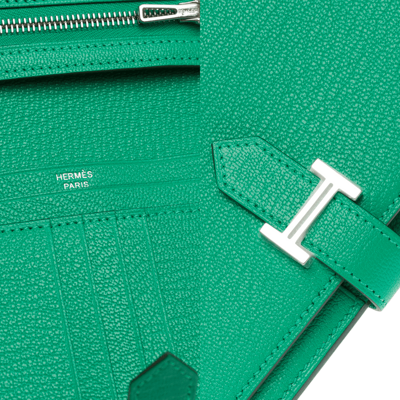 Accessoire Hermes Bearn En Cuir Vert - 102300 Mint Green