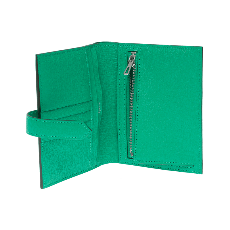 Accessoire Hermes Bearn En Cuir Vert - 102300 Mint Green