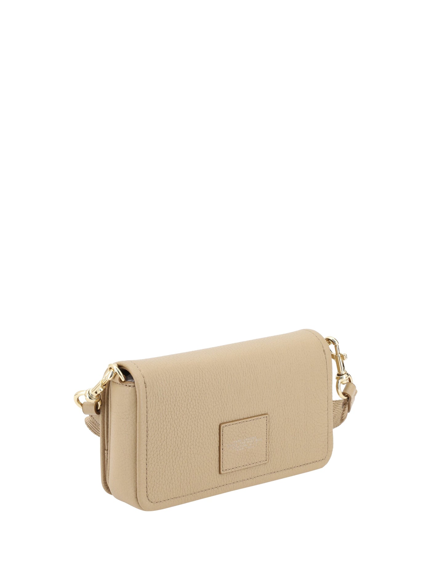Marc Jacobs Grained Calf Leather Shoulder Bag — Beige