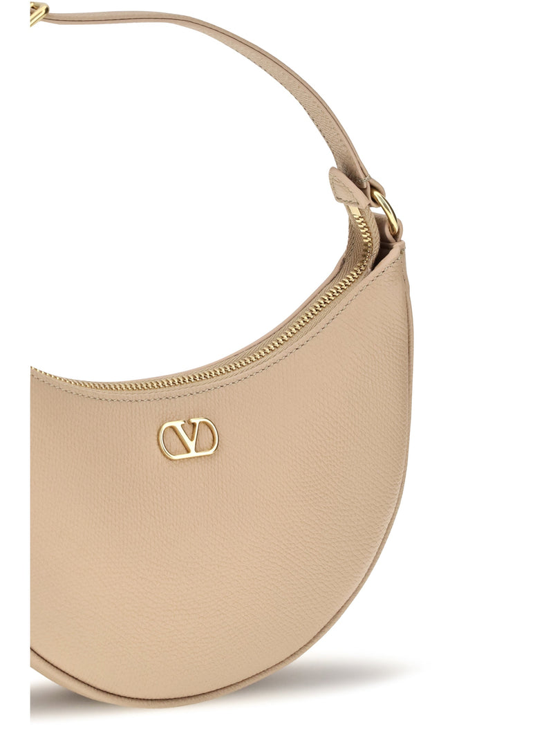 Valentino Garavani Hobo Bag — Beige Calf Leather Bos Taurus