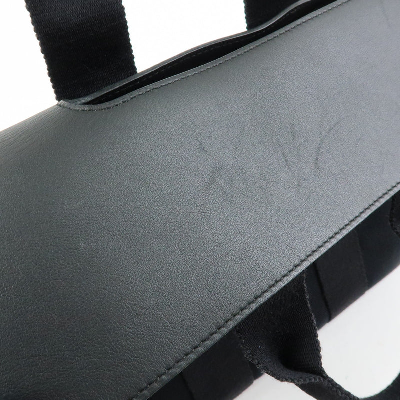 Hermes Valparaiso Toile And Leather Black Canvas Bag