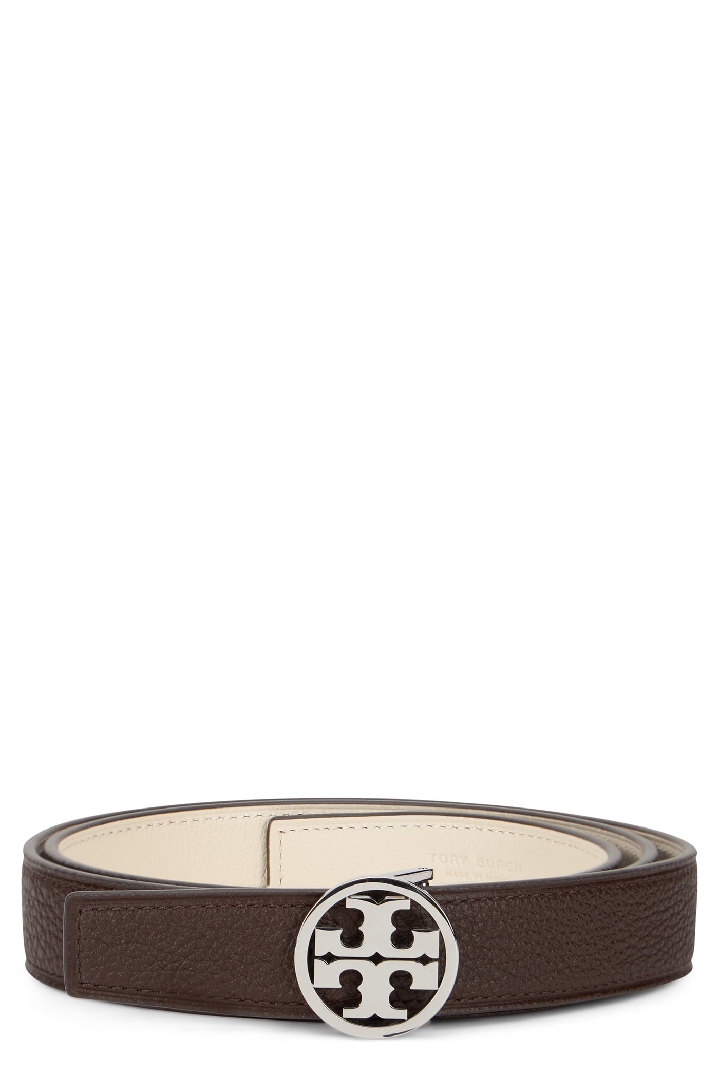Tory Burch Miller Belt — Brown Bovine Suede