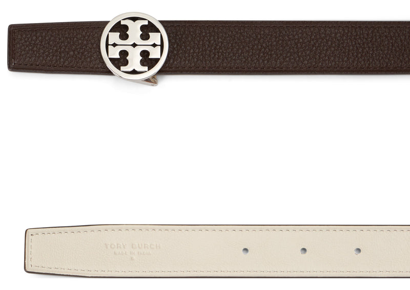 Tory Burch Miller Belt — Brown Bovine Suede