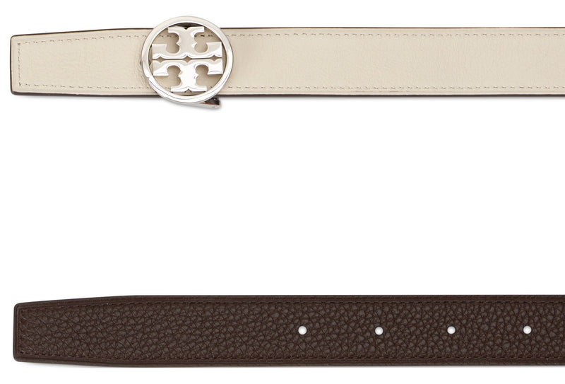 Tory Burch Miller Belt — Brown Bovine Suede
