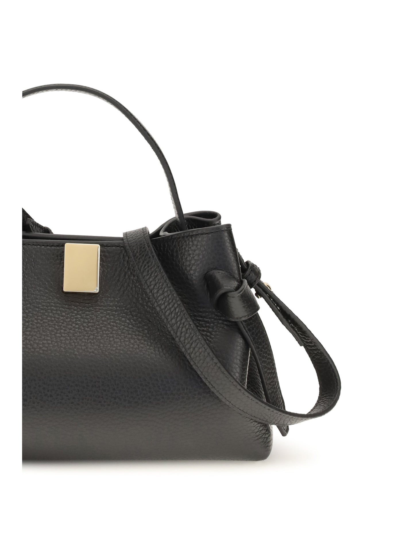 Yuzefi Gyoza Shoulder Bag — Black Calf Leather