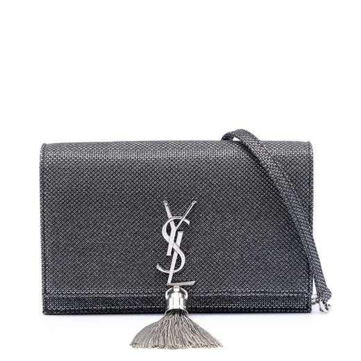 Metallic Mesh Monogram Tassel Kate Wallet on Chain - Image 1