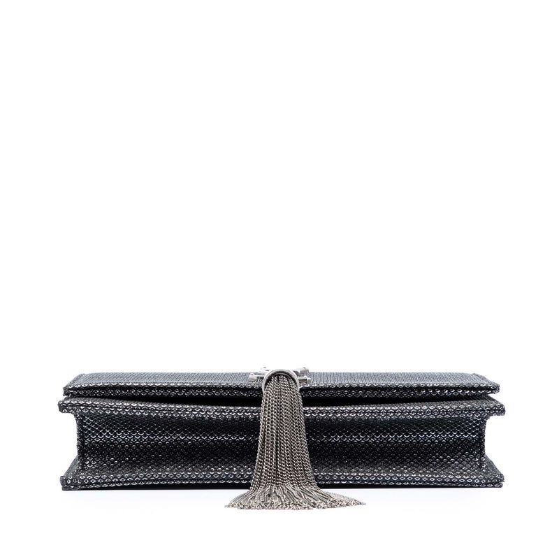 Metallic Mesh Monogram Tassel Kate Wallet on Chain - Image 3