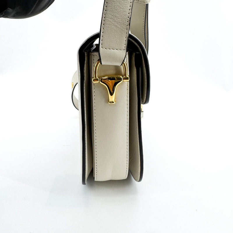 Gucci Horsebit 1955 Gg Coated Canvas With Leather Beige Bag