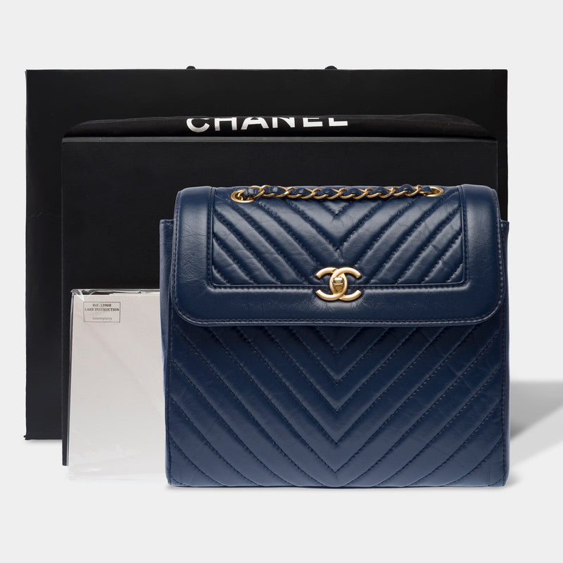 Sac Chanel En Cuir Bleu - 103151 Blue