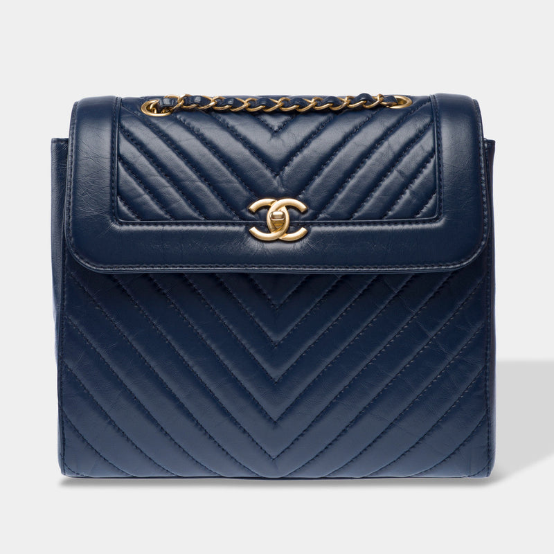 Sac Chanel En Cuir Bleu - 103151 Blue