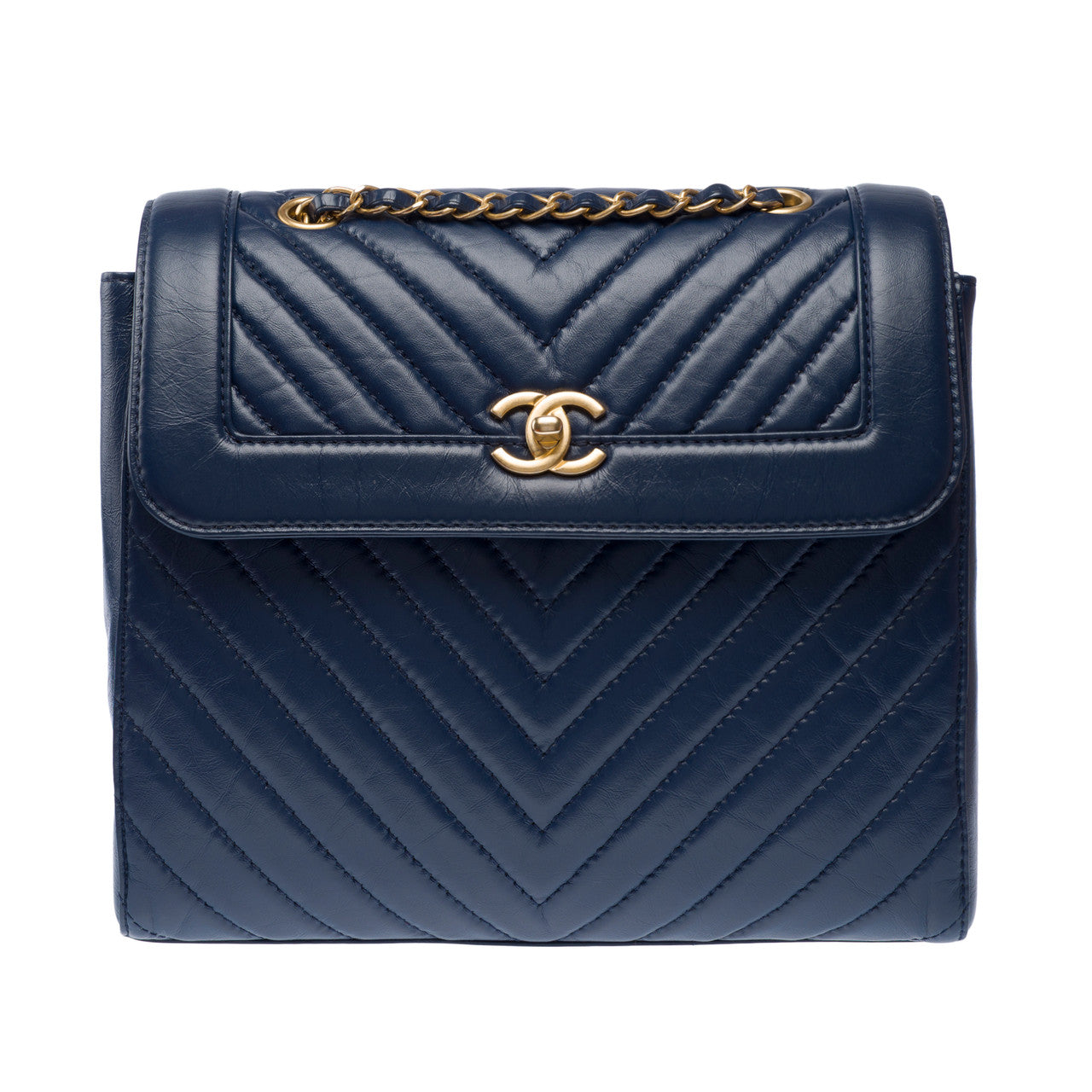 Sac Chanel En Cuir Bleu - 103151 Blue