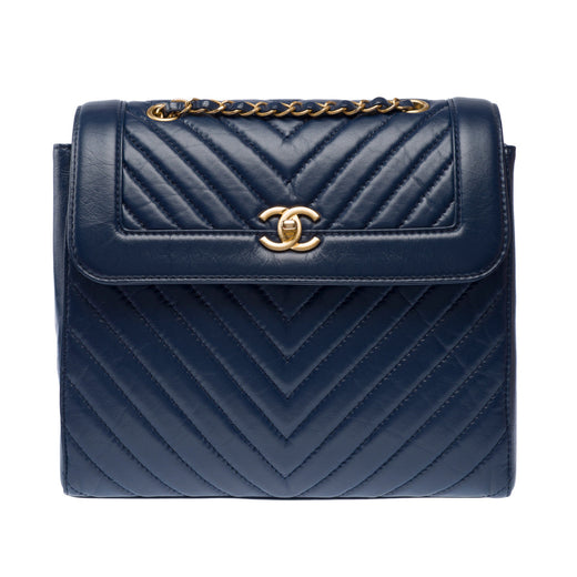 Sac Chanel En Cuir Bleu - 103151 Blue
