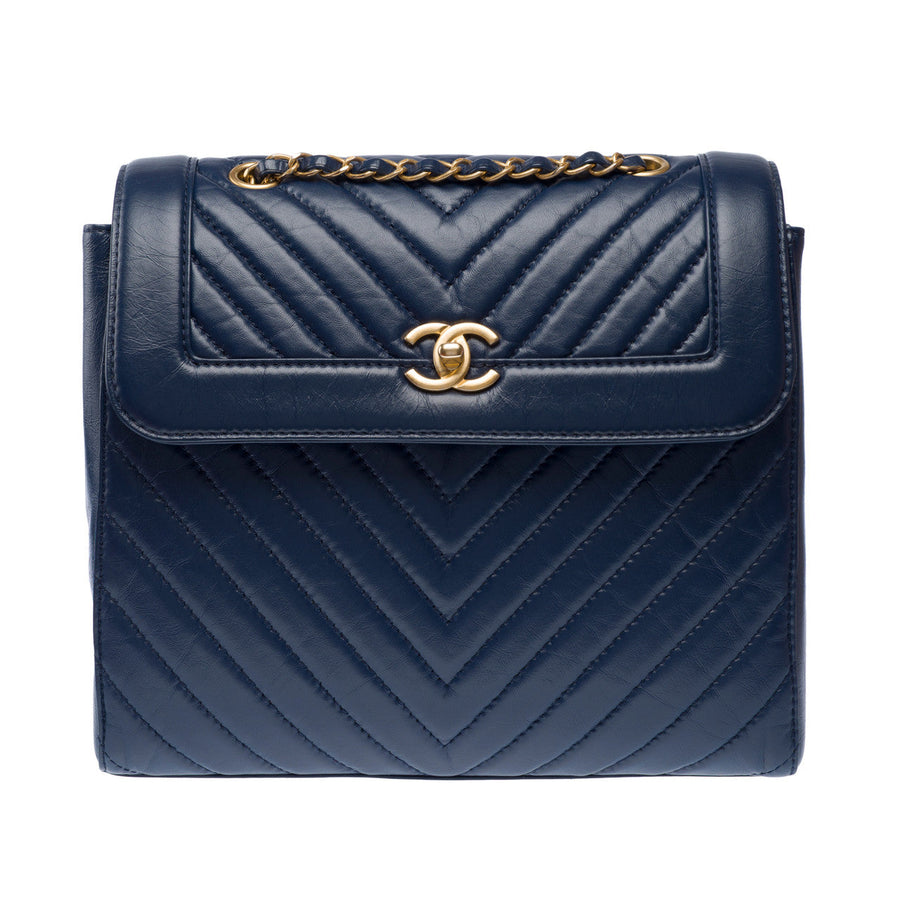 Sac Chanel En Cuir Bleu - 103151 Blue