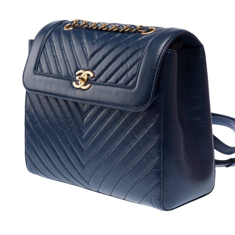 Sac Chanel En Cuir Bleu - 103151 Blue