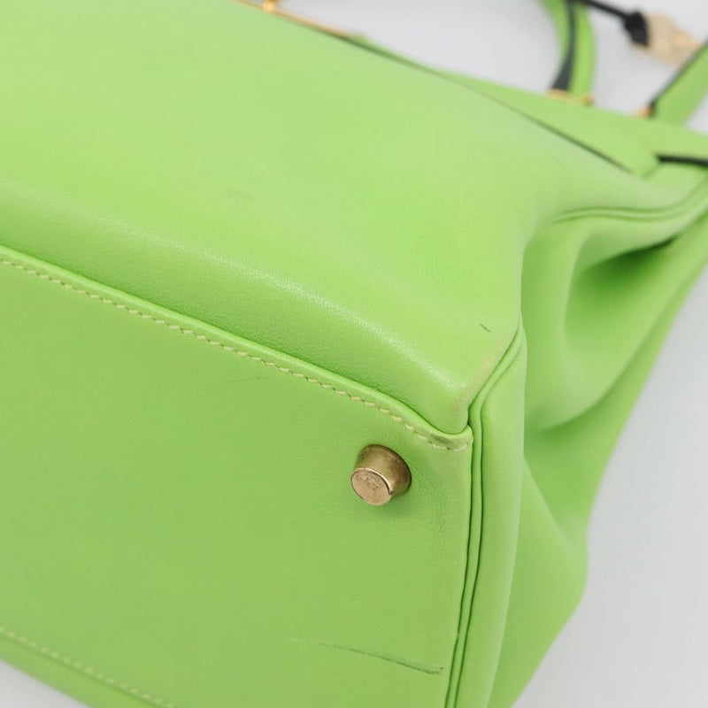 Hermes Kelly Green Gulliver With Gold Hardware Leather Bag