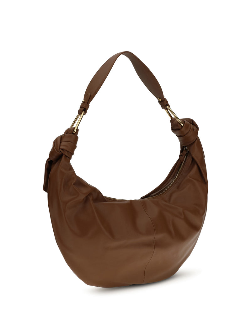 Coccinelle Furoshiki Shoulder Bag — Brown Calf Leather Bos Taurus