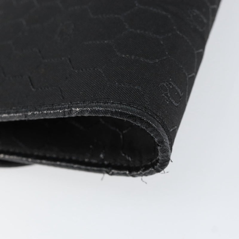 Christian Dior Vintage Honeycomb Canvas Black Bag