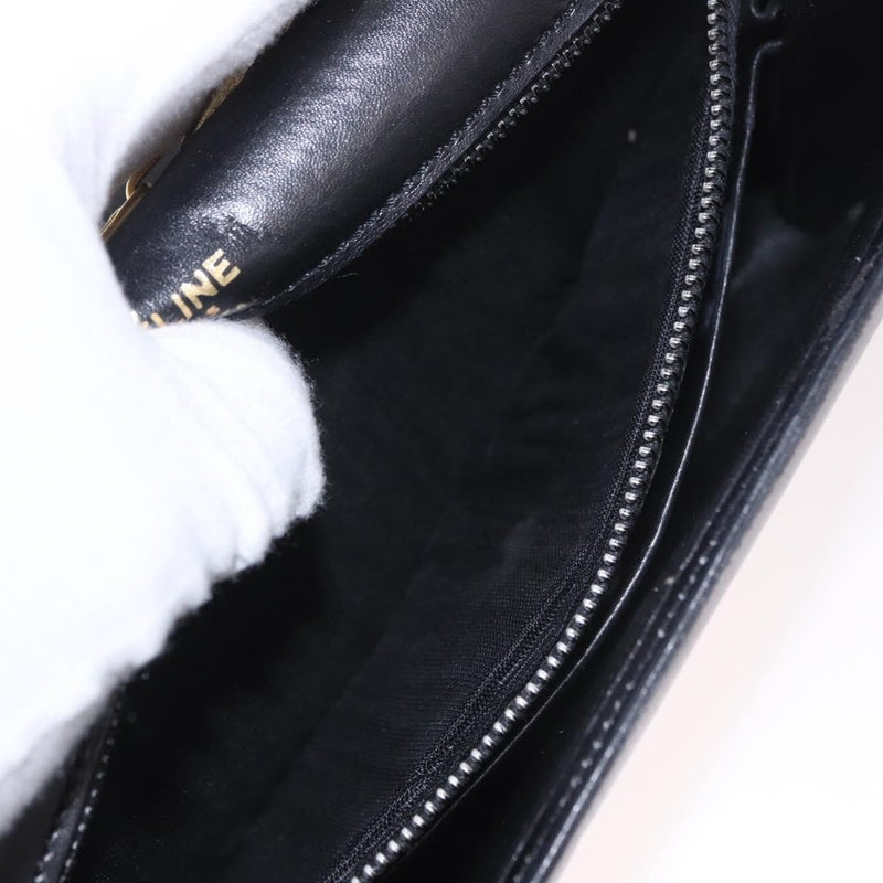 Celine Shoulder Leather Black Bag