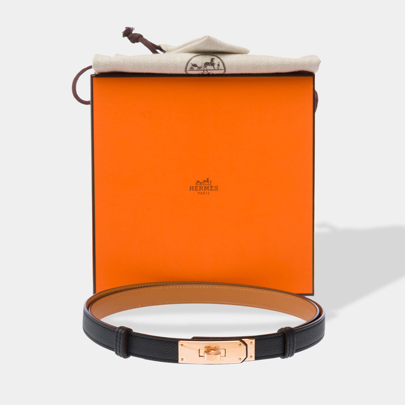 Accessoire Hermes Kelly En Cuir Noir - 103250 Black Belt