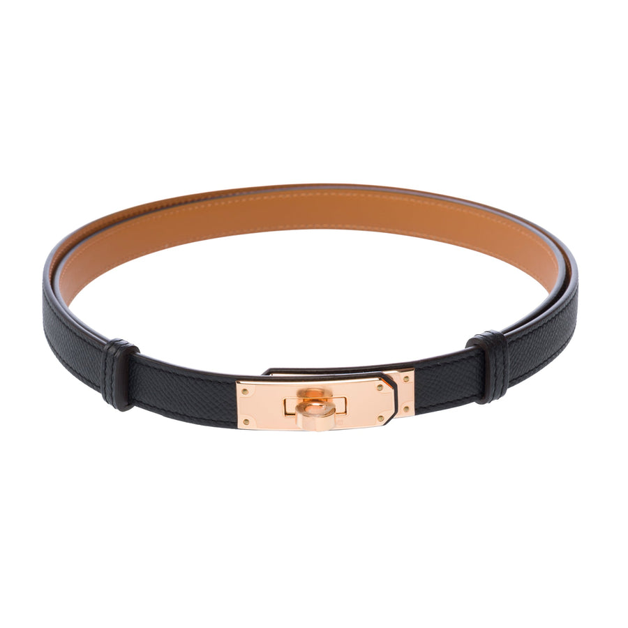 Accessoire Hermes Kelly En Cuir Noir - 103250 Black Belt