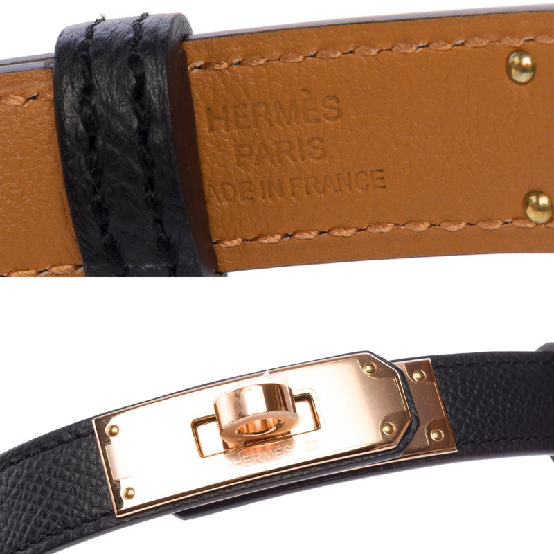 Accessoire Hermes Kelly En Cuir Noir - 103250 Black Belt
