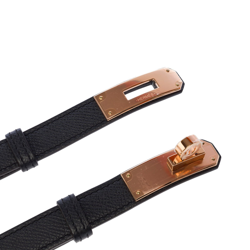 Accessoire Hermes Kelly En Cuir Noir - 103250 Black Belt