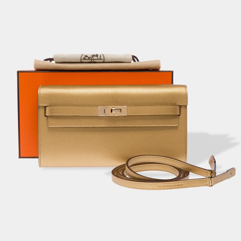 Sac Hermes Kelly To Go En Cuir Doré - 103378 Gold Wallet-on-strap