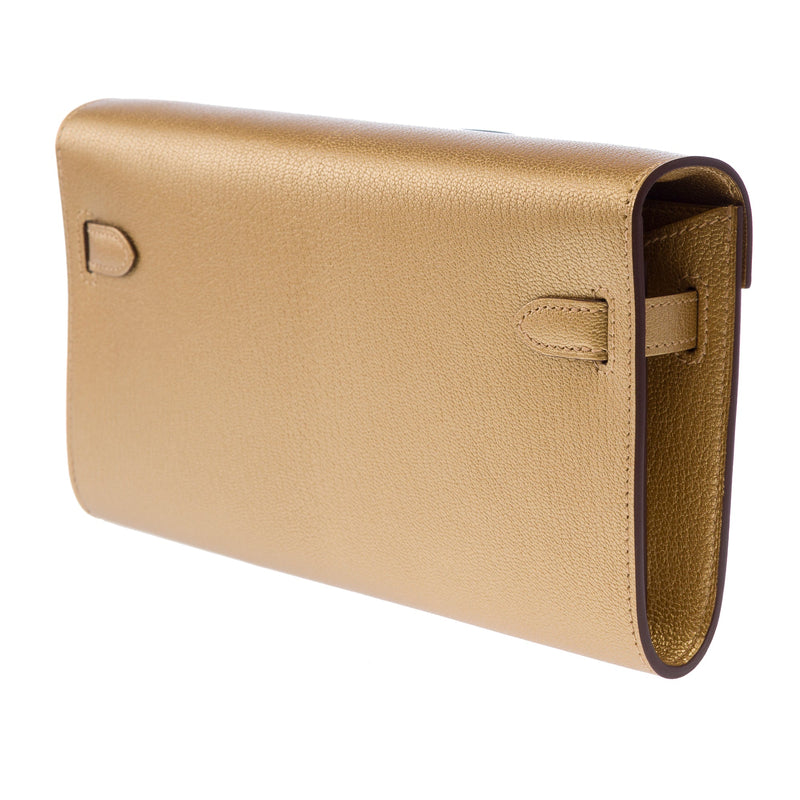 Sac Hermes Kelly To Go En Cuir Doré - 103378 Gold Wallet-on-strap
