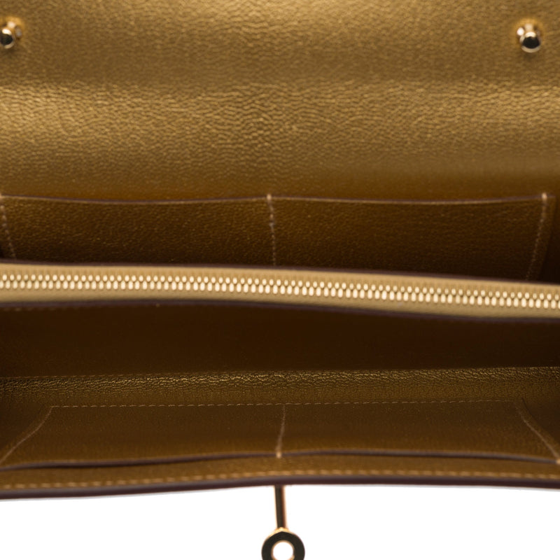 Sac Hermes Kelly To Go En Cuir Doré - 103378 Gold Wallet-on-strap