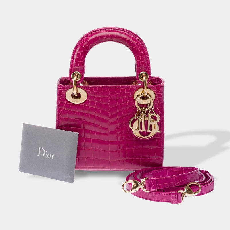 Sac Dior Lady En Crocodile Rose - 103491 Pink