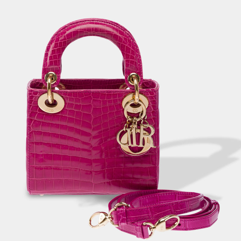 Sac Dior Lady En Crocodile Rose - 103491 Pink