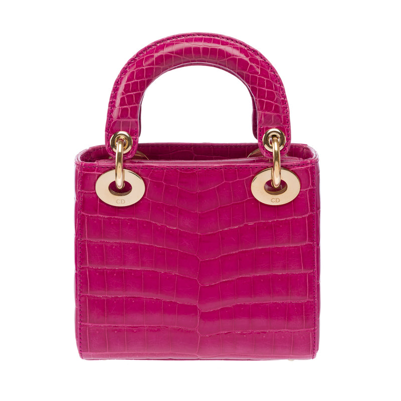 Sac Dior Lady En Crocodile Rose - 103491 Pink