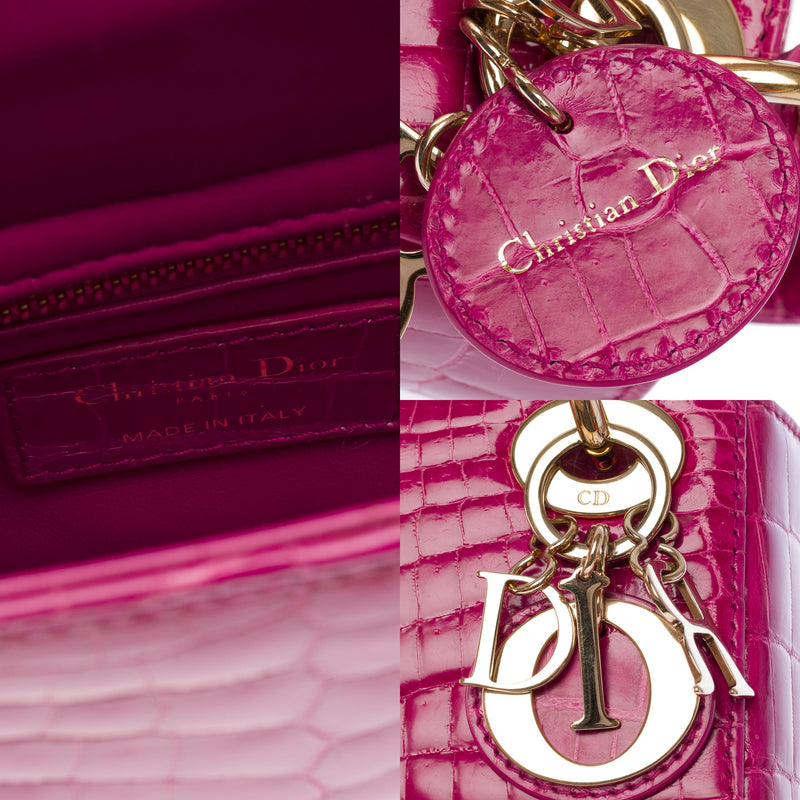 Sac Dior Lady En Crocodile Rose - 103491 Pink