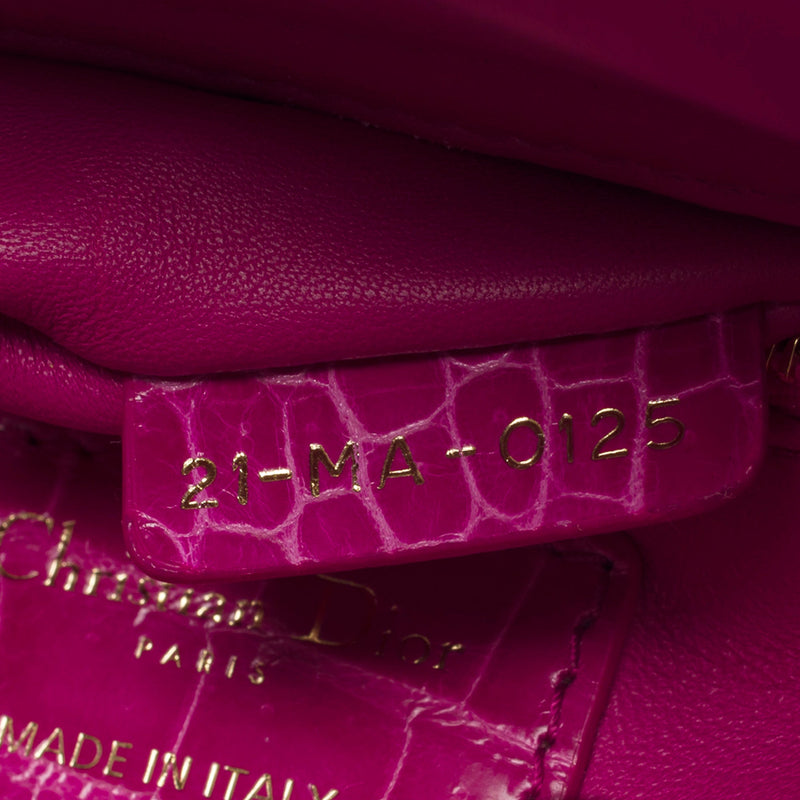Sac Dior Lady En Crocodile Rose - 103491 Pink