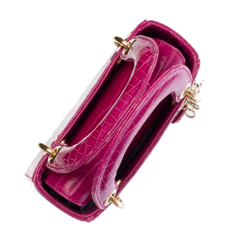 Sac Dior Lady En Crocodile Rose - 103491 Pink