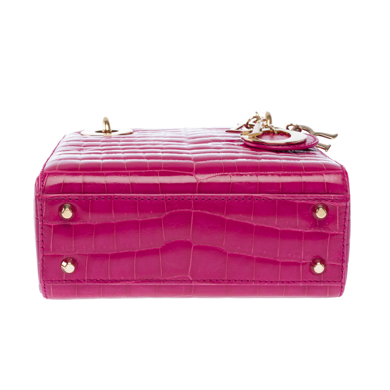Sac Dior Lady En Crocodile Rose - 103491 Pink
