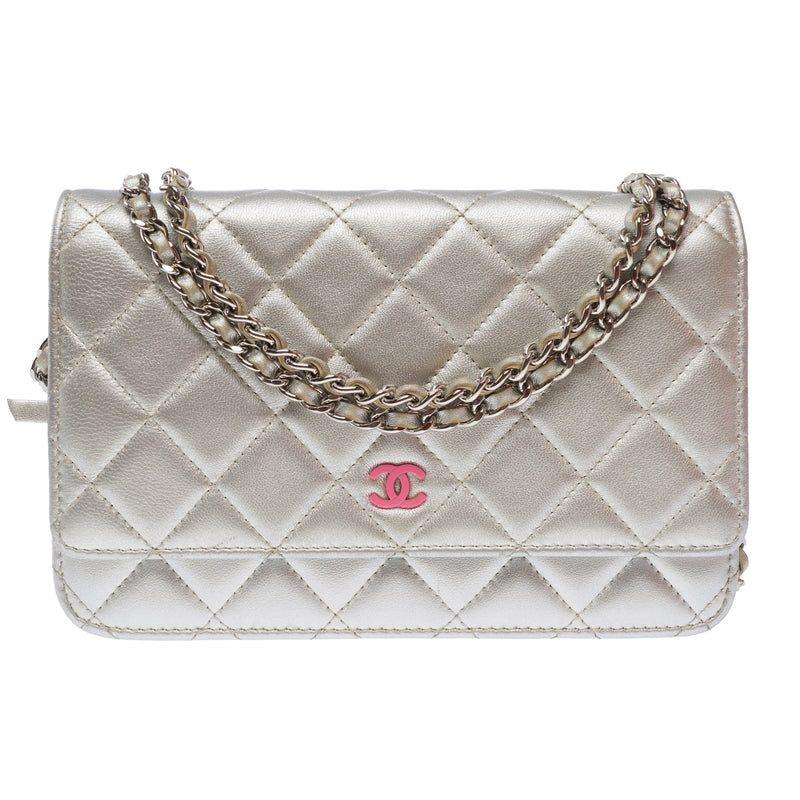 Sac Chanel Wallet On Chain En Cuir Argent - 103566 Silver