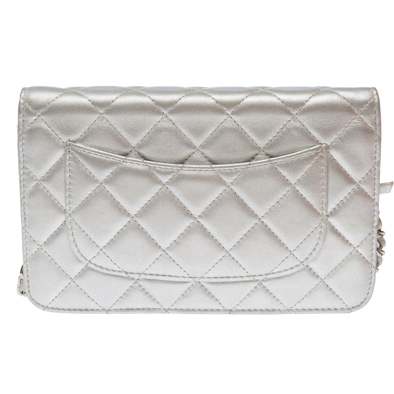 Sac Chanel Wallet On Chain En Cuir Argent - 103566 Silver