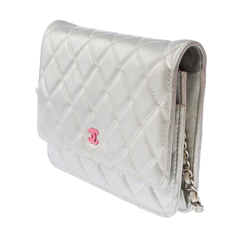 Sac Chanel Wallet On Chain En Cuir Argent - 103566 Silver