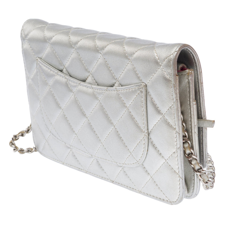 Sac Chanel Wallet On Chain En Cuir Argent - 103566 Silver