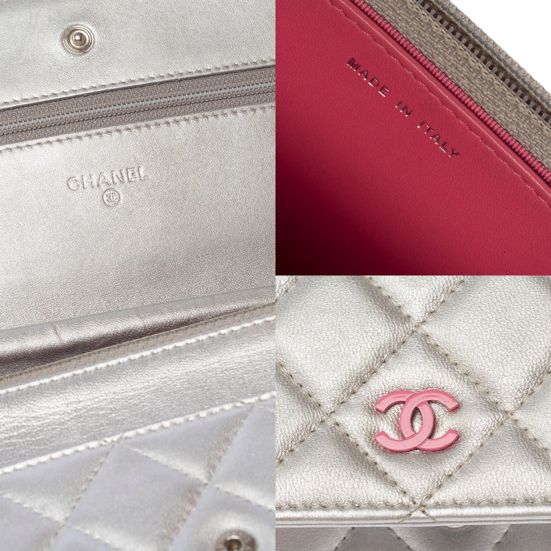 Sac Chanel Wallet On Chain En Cuir Argent - 103566 Silver