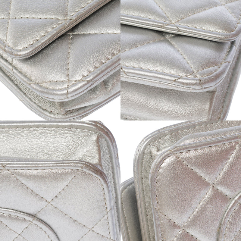 Sac Chanel Wallet On Chain En Cuir Argent - 103566 Silver
