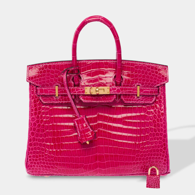 Sac Hermes Birkin 25 En Cuirs Exotiques Rose - 103600 Mexico Handbag