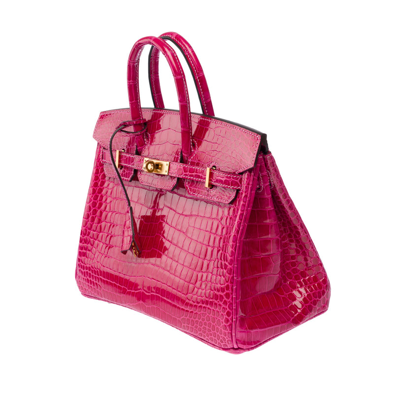 Sac Hermes Birkin 25 En Cuirs Exotiques Rose - 103600 Mexico Handbag