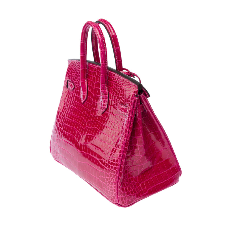 Sac Hermes Birkin 25 En Cuirs Exotiques Rose - 103600 Mexico Handbag