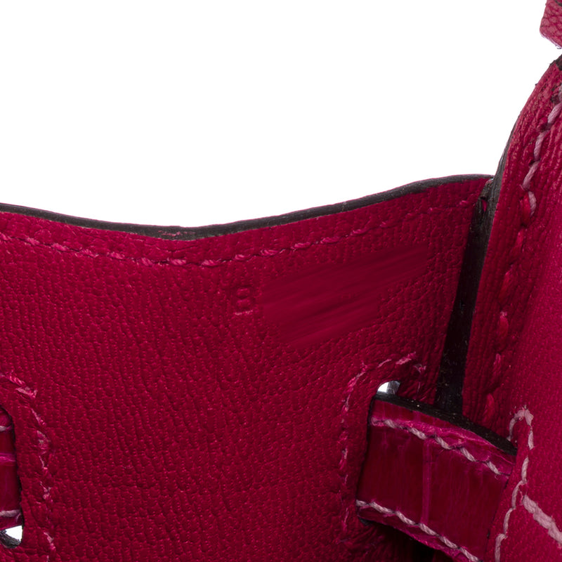 Sac Hermes Birkin 25 En Cuirs Exotiques Rose - 103600 Mexico Handbag