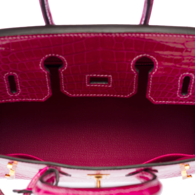 Sac Hermes Birkin 25 En Cuirs Exotiques Rose - 103600 Mexico Handbag