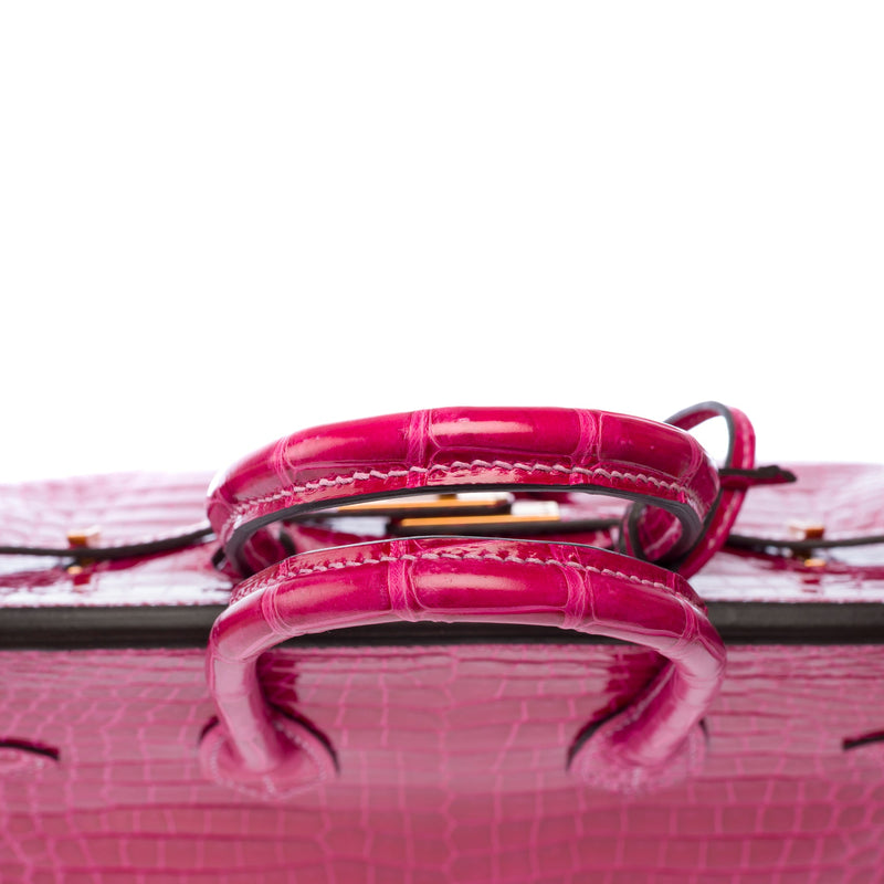 Sac Hermes Birkin 25 En Cuirs Exotiques Rose - 103600 Mexico Handbag
