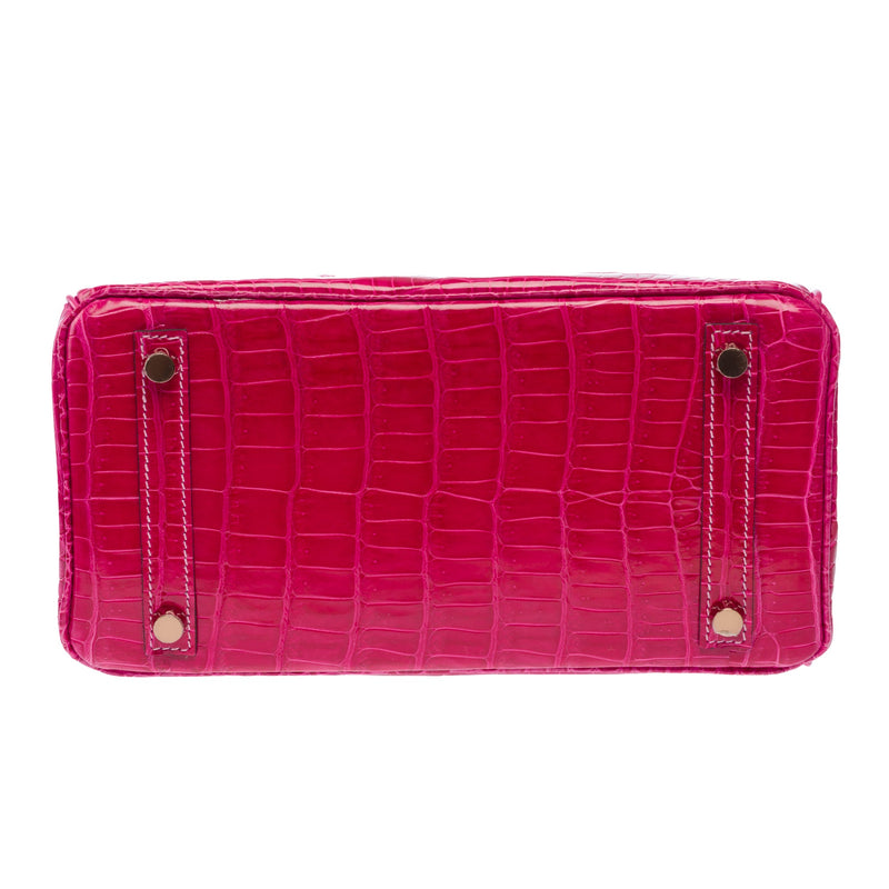 Sac Hermes Birkin 25 En Cuirs Exotiques Rose - 103600 Mexico Handbag